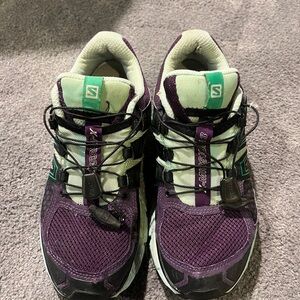Salomon Women's Purple and Teal Athletic Shoes